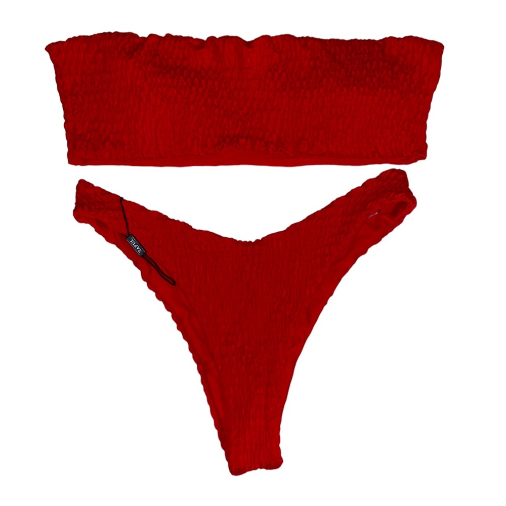 ZAFUL Smocked Sexy Thong Bikni
